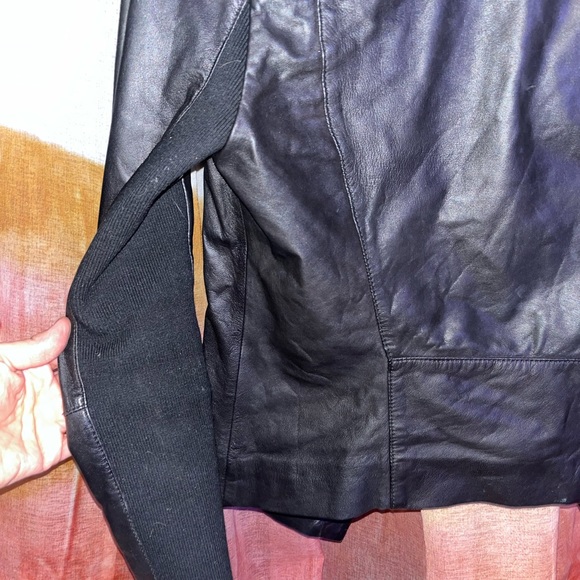 Trouvé Draped Collar Leather Jacket 🌵xs - Picture 5 of 16